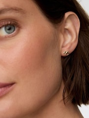 Oliver Bonas Gold Frankel Galloping Horse Plated Stud Earrings - Image 3 of 3