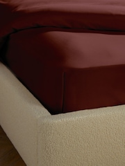 Silentnight Burgundy Brushed Cotton Fitted Sheet - Image 1 of 6