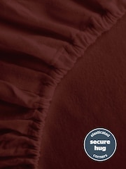 Silentnight Burgundy Brushed Cotton Fitted Sheet - Image 4 of 6