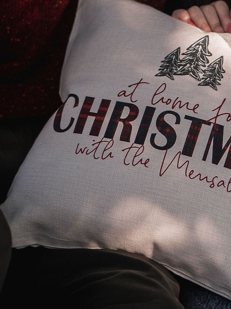 Personalised Tartan Christmas Cushion by Solesmith - Image 2 of 2 Personalised Tartan Christmas Cushion by Solesmith - Image 2 of 2