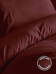 Silentnight Burgundy Brushed Cotton Duvet Cover Set - Image 3 of 7