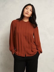 Hobbs Orange Arizona Blouse - Image 1 of 4