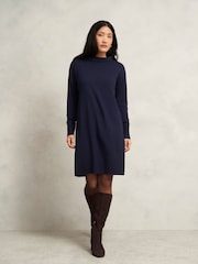Hobbs Blue Audrey Knitted Dress - Image 1 of 4