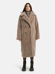 Smith & Soul Brown Teddy Faux Fur Coat - Image 1 of 5