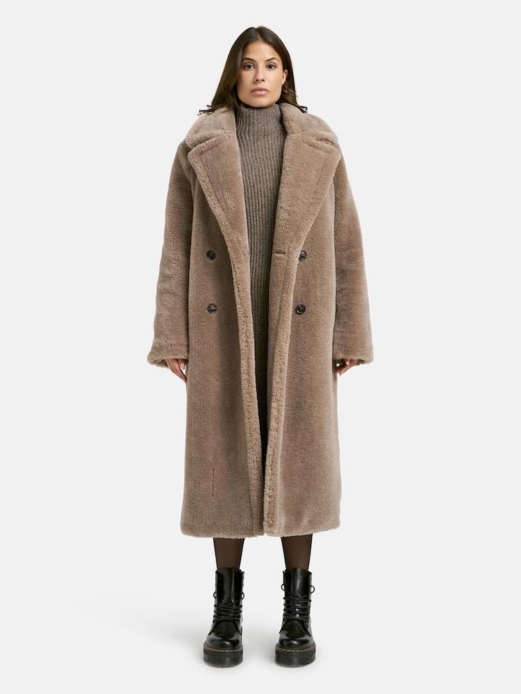 Smith & Soul Brown Teddy Faux Fur Coat - Image 2 of 5