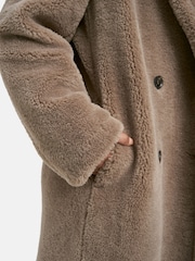 Smith & Soul Brown Teddy Faux Fur Coat - Image 5 of 5