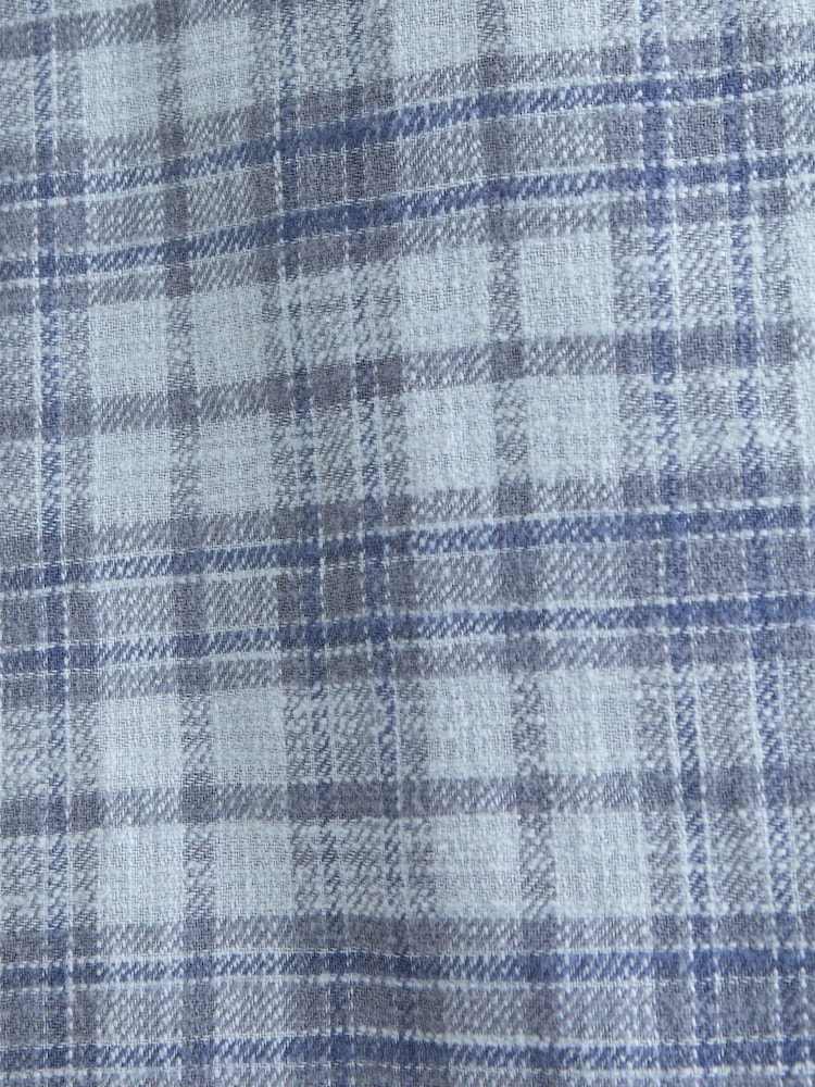 Abercrombie & Fitch Blue Flannel Plaid Shirt - Image 2 of 2 Abercrombie & Fitch Blue Flannel Plaid Shirt - Image 2 of 2
