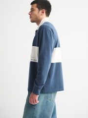 Abercrombie & Fitch Blue Long Sleeve Rugby Polo Shirt - Image 5 of 8