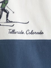 Abercrombie & Fitch Blue Long Sleeve Rugby Polo Shirt - Image 8 of 8