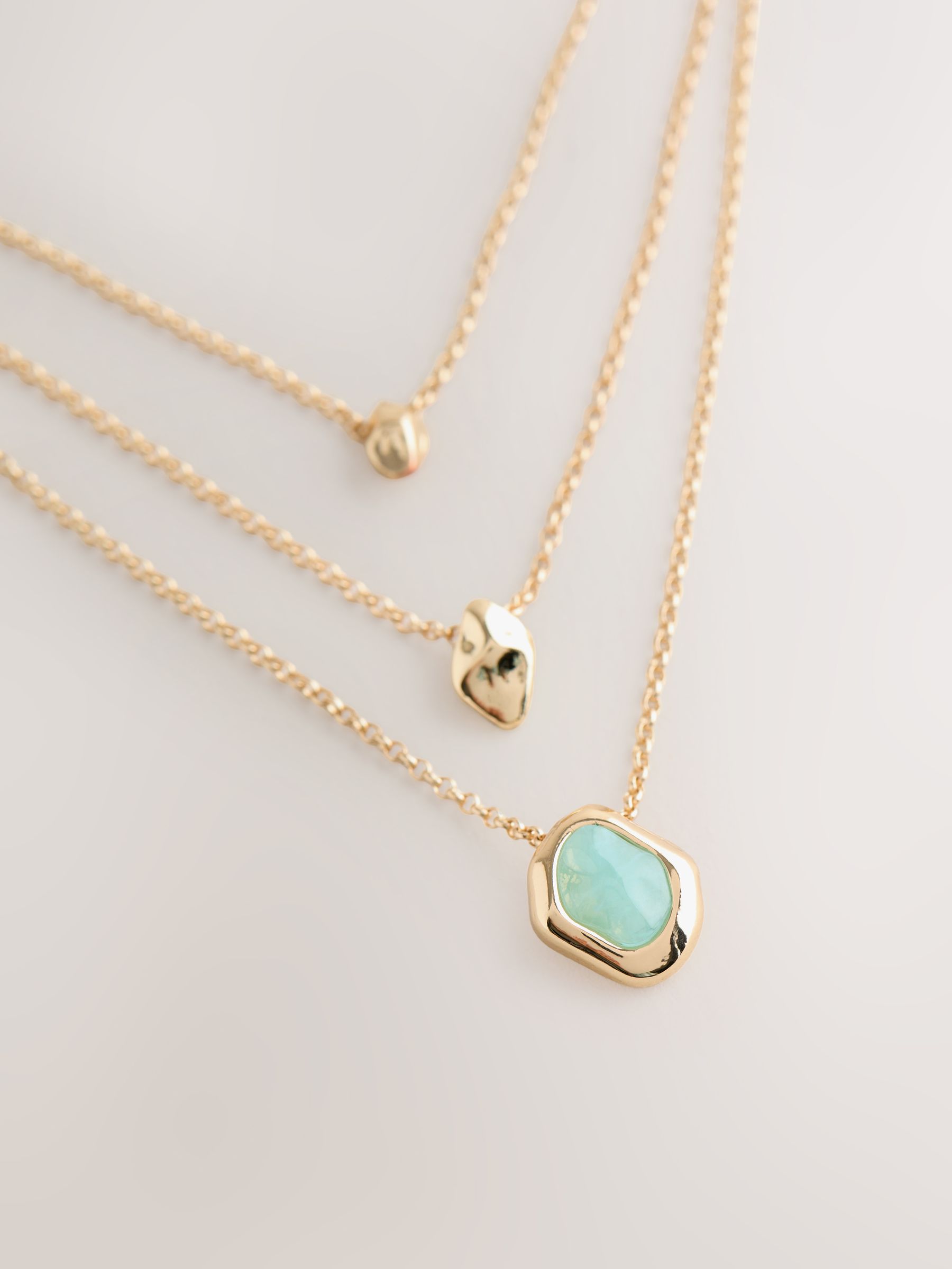 Buy Gold Tone Stone Layered Necklace from Next Canada