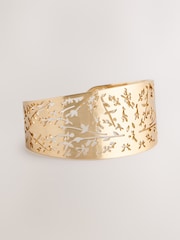 Gold Tone Floral Detail Cuff Bracelet - Image 5 of 6