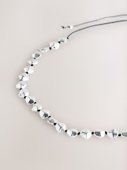 Sølv Tone - Grovt perlesnorhalskjede - Bilde 6 av 6