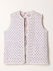 FatFace Ivory Petite Petite Floral Ivory Waistcoat - Image 9 of 9