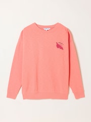 FatFace Emily Pink MCS Graphic Crew Sweat - Image 1 of 2