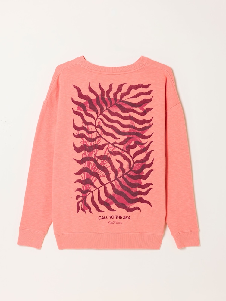 FatFace Emily Pink MCS Graphic Crew Sweat - Image 2 of 2