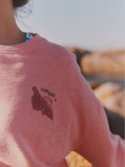 FatFace Emily Pink MCS Graphic Crew Sweat Top - Image 3 of 6