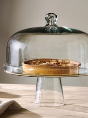 Nkuku Clear Banjara Glass Dome Cake Stand - Image 1 of 4