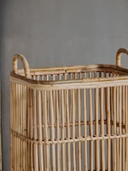 Nkuku Natural Rammi Rattan Tall Laundry Basket - Image 2 of 3