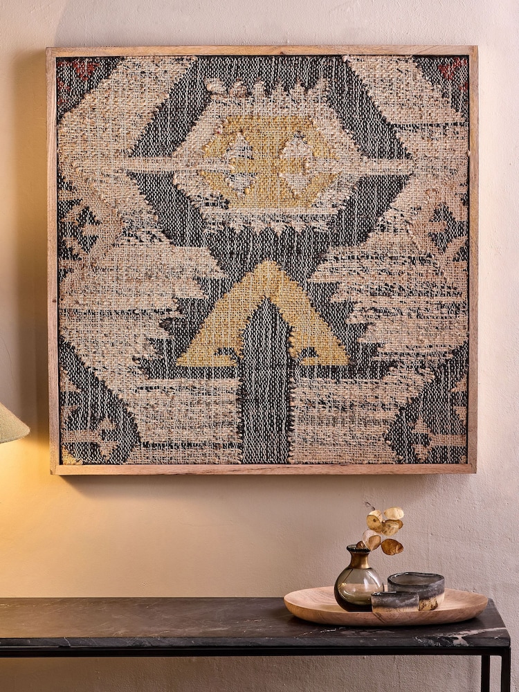 Nkuku Natural Pemali Handwoven Artwork Wall Art - Image 1 of 4