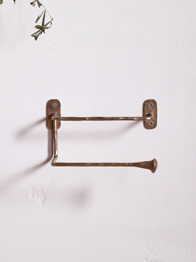 Nkuku Antique Brass Olani Toilet Roll Holder - Image 2 of 5