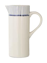 Nkuku Cream and Indigo Iba Jug - Image 3 of 3