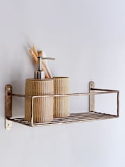 Nkuku Antique Brass Olani Bathroom Shelf - Image 1 of 5