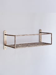 Nkuku Antique Brass Olani Bathroom Shelf - Image 2 of 5