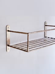 Nkuku Antique Brass Olani Bathroom Shelf - Image 3 of 5