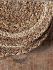 Nkuku Set of 4 Natural Lam Round Tablemats - Image 3 of 4