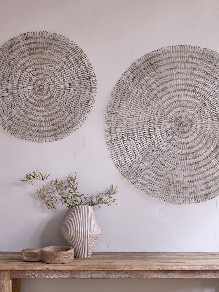 Nkuku Antique Brass Rayan Wire Wall Art - Image 1 of 3 Nkuku Antique Brass Rayan Wire Wall Art - Image 1 of 3