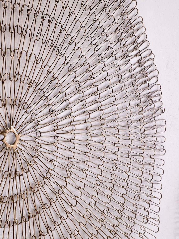 Nkuku Antique Brass Rayan Wire Wall Art - Image 2 of 3 Nkuku Antique Brass Rayan Wire Wall Art - Image 2 of 3