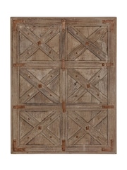 Nkuku Natural Gurdisha Reclaimed Wood Wall Art - Image 1 of 4