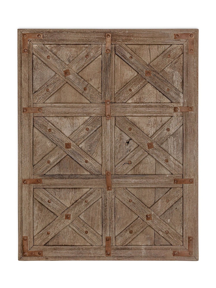Nkuku Natural Gurdisha Reclaimed Wood Wall Art - Image 1 of 4 Nkuku Natural Gurdisha Reclaimed Wood Wall Art - Image 1 of 4
