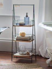 Nkuku Aged Brass Indore Mango Wood Caddy - Image 1 of 5