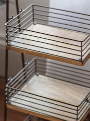 Nkuku Aged Brass Indore Mango Wood Caddy - Image 3 of 5