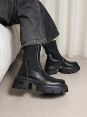 Μαύρο - Μπότες Simmi London Perez με κάλτσες και χοντρές κάλτσες - Εικόνα 1 του 4