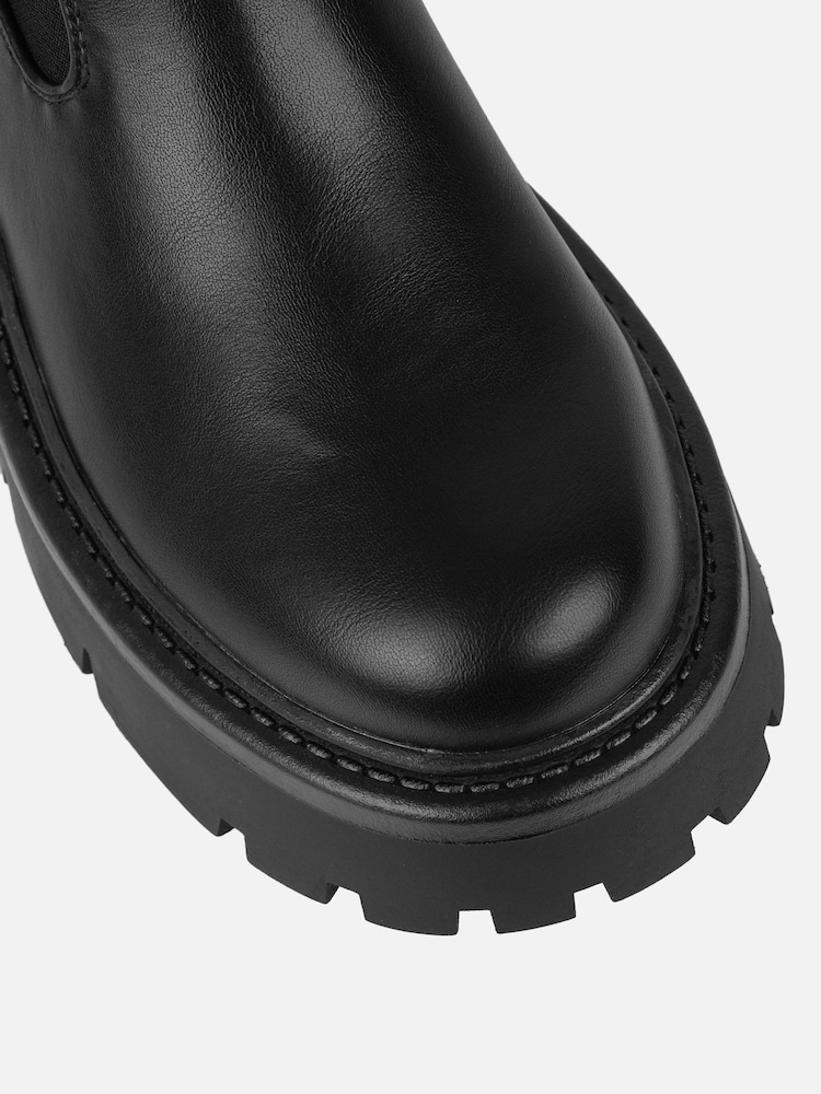 Simmi London Black Perez Sock Chunky Ankle Boots - Image 3 of 3 Simmi London Black Perez Sock Chunky Ankle Boots - Image 3 of 3