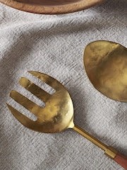Nkuku Gold Soni Salad Servers - Image 2 of 4