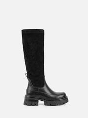 Simmi London Black Chorley Microfibre Stretch Chunky Boots - Image 2 of 4