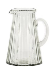 Nkuku Clear Minati Ribbed Glass Jug - Image 5 of 5