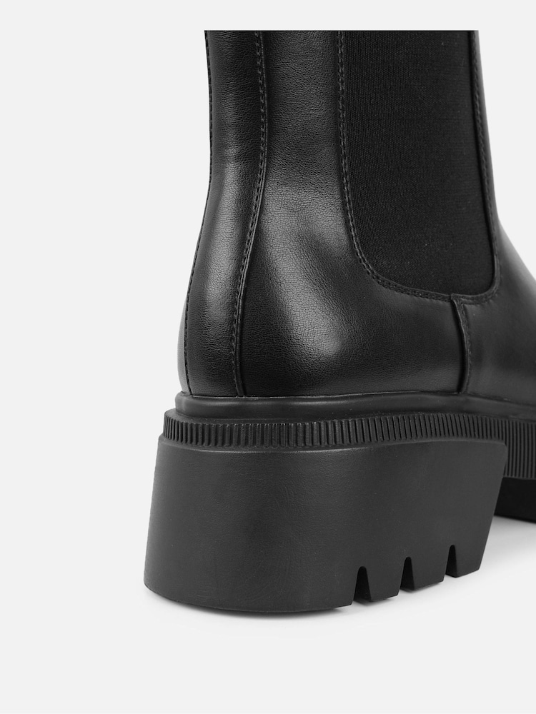 Simmi London Black Judd Chunky Chelsea Boots - Image 4 of 4