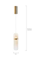 Visconte by BHS Bjorn LED Glass Pendant Light - Image 6 of 9