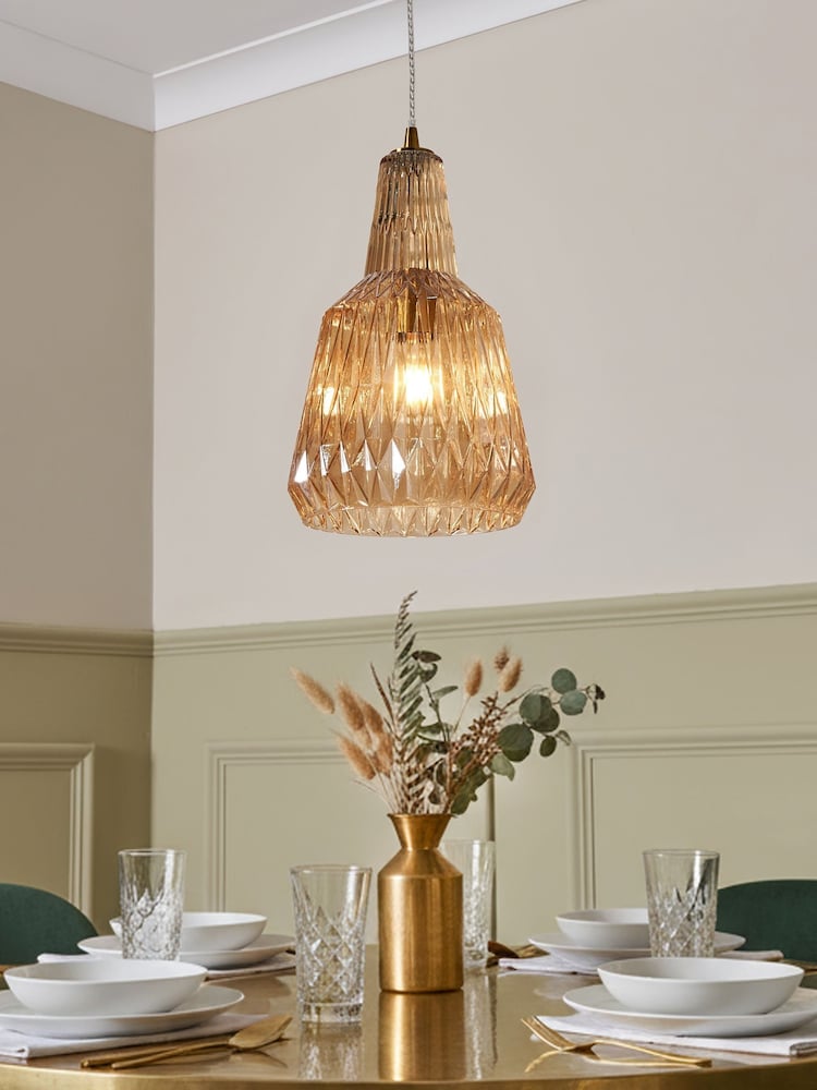 Visconte by BHS Mikael Glass Pendant Ceiling Light - Image 1 of 9