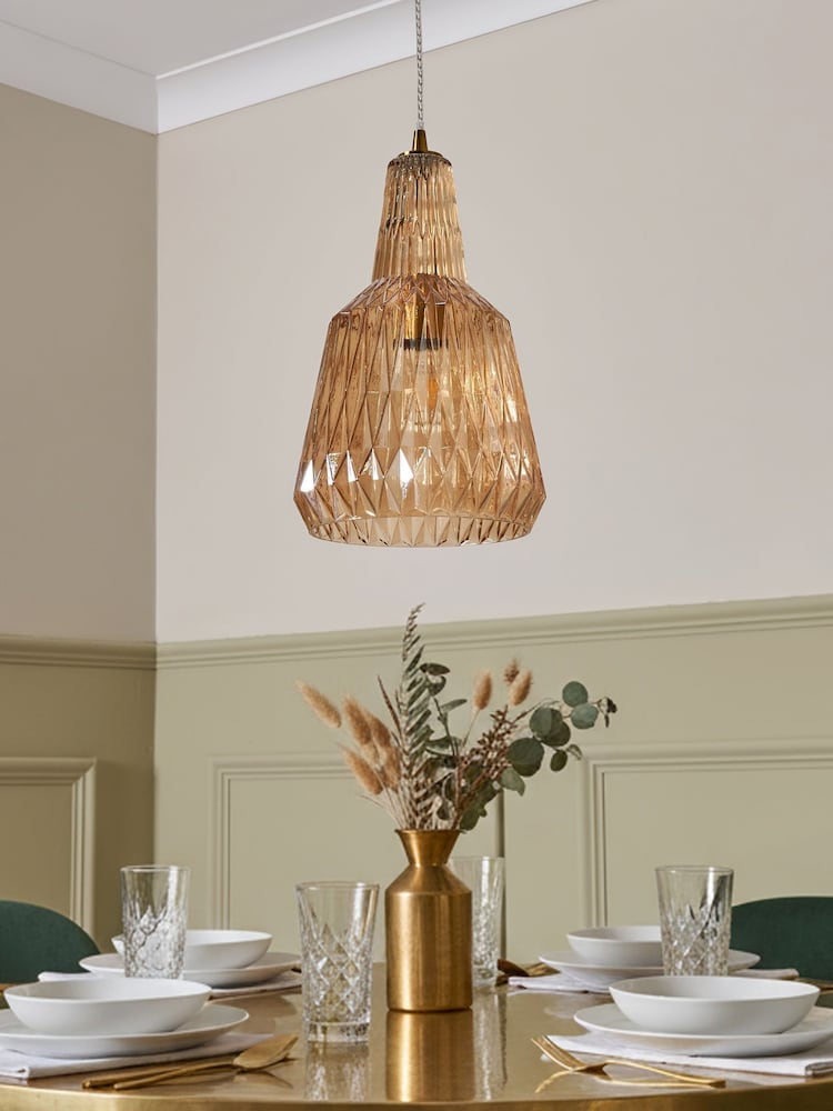 Visconte by BHS Mikael Glass Pendant Ceiling Light - Image 2 of 9