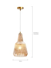 Visconte by BHS Mikael Glass Pendant Ceiling Light - Image 6 of 9