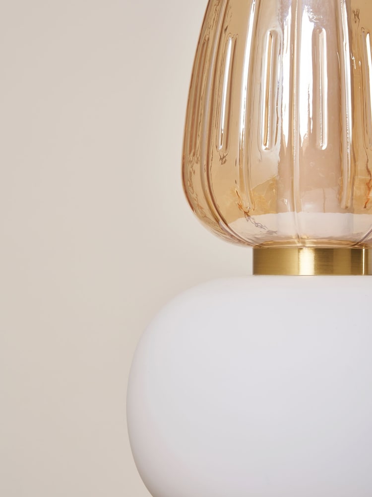 Visconte by BHS Satin Brass Edvin Glass Pendant - Image 2 of 9 Visconte by BHS Satin Brass Edvin Glass Pendant - Image 2 of 9