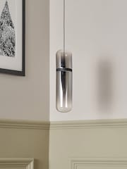 Visconte by BHS Smoke Grey Bjorn LED Glass Pendant Light - Image 2 of 9
