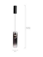 Visconte by BHS Smoke Grey Bjorn LED Glass Pendant Light - Image 6 of 9