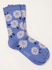 FatFace Blue Daisy Socks - Image 1 of 2