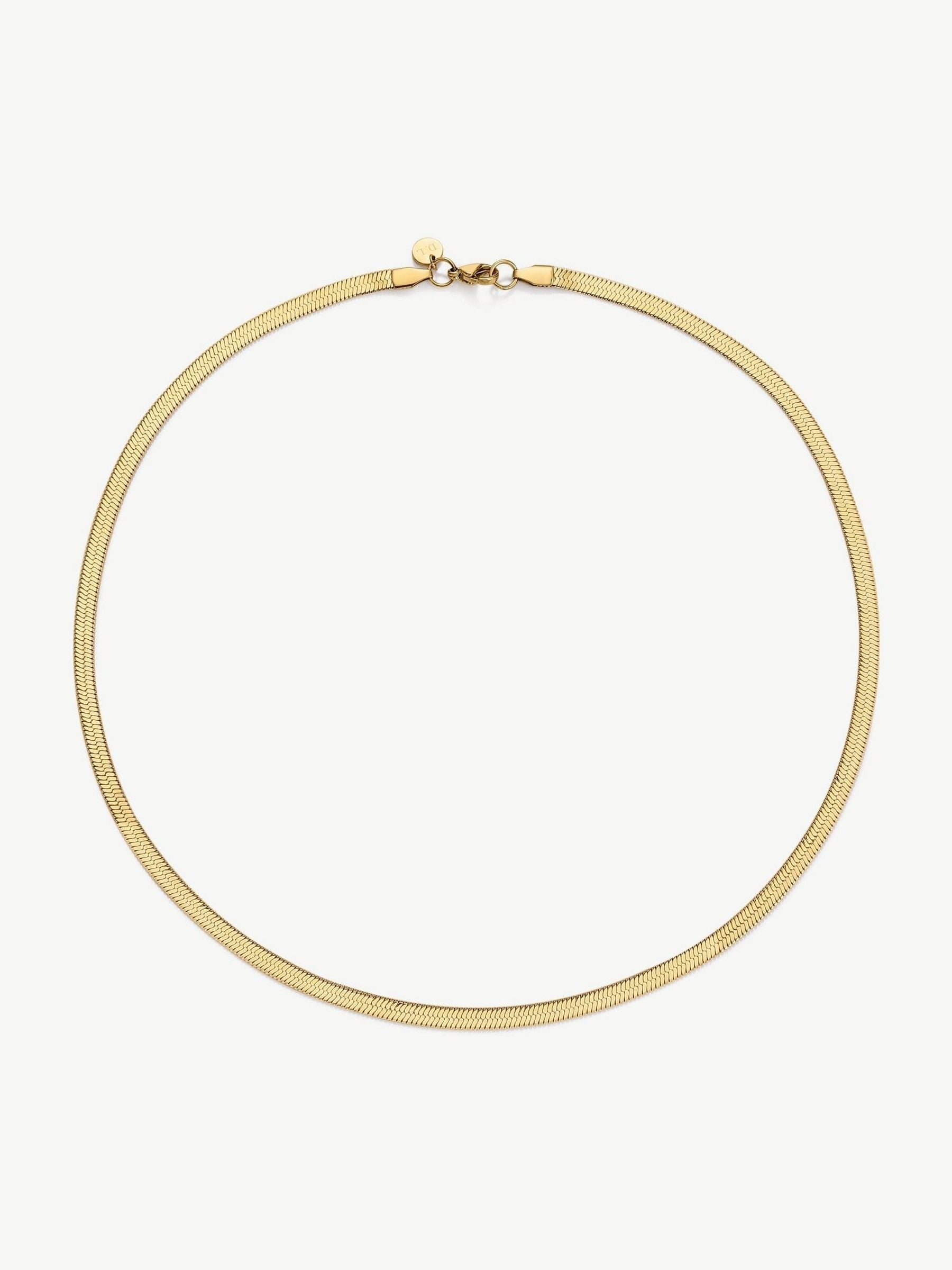 Buy D.Louise Gold Waterproof Essentials Snake Chain Necklace from